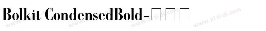 Bolkit CondensedBold字体转换